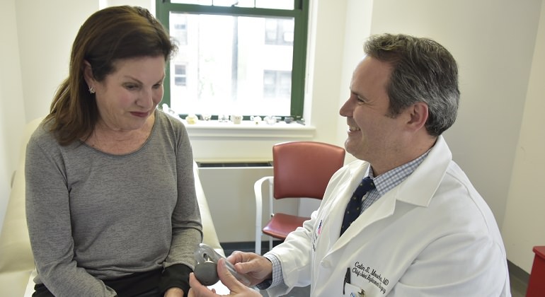 Doctor examining patient