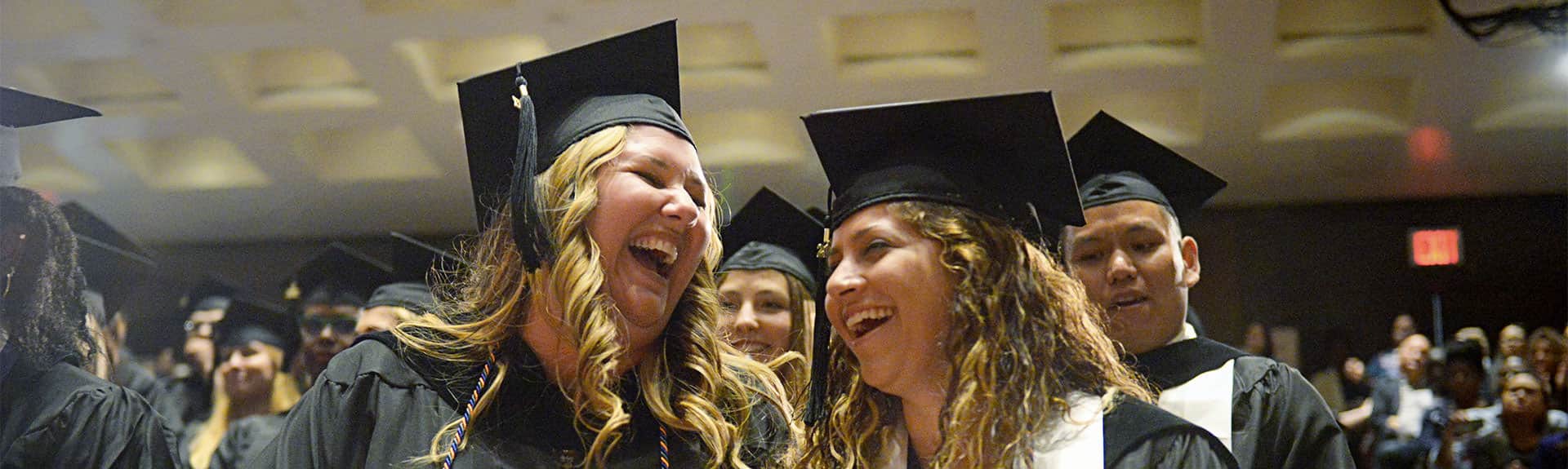 Students at graduation.