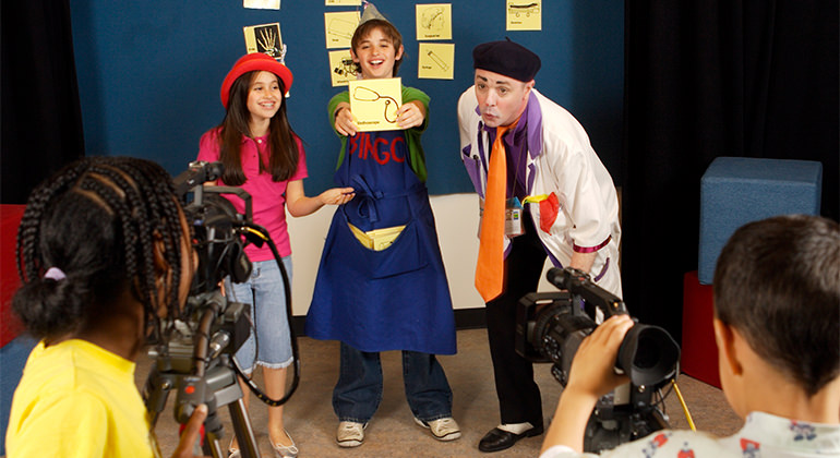 Kidzone TV crew filming