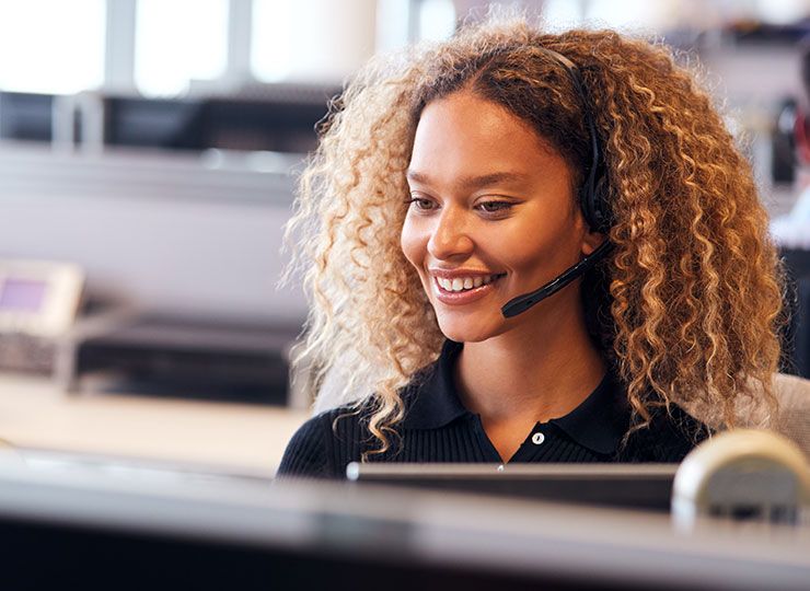 Photo of Woman at call center