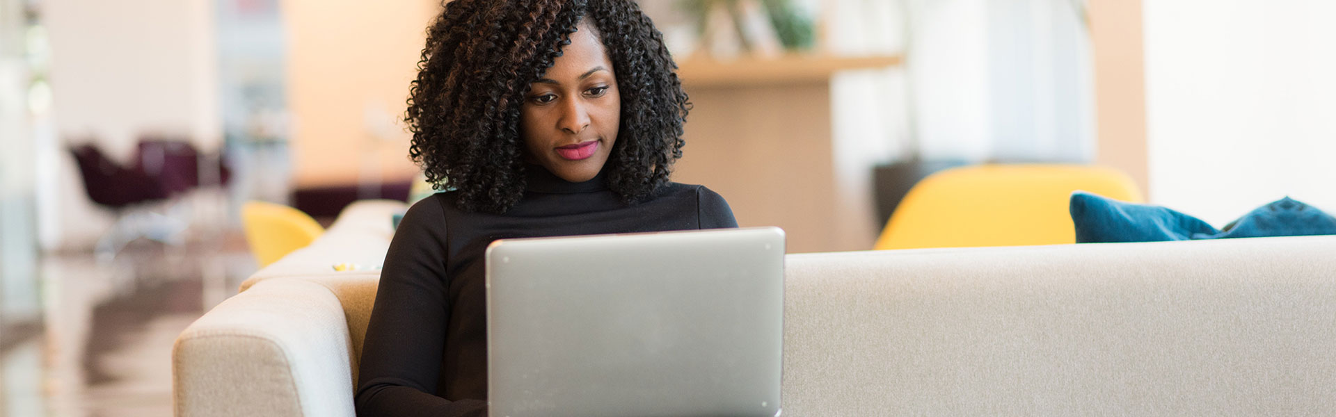 Woman using computer