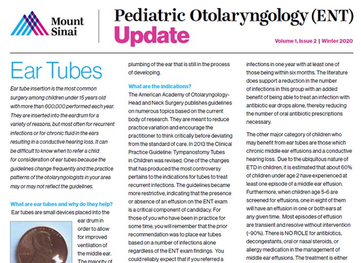 Photo of Picture of the Ear Tubes newsletter