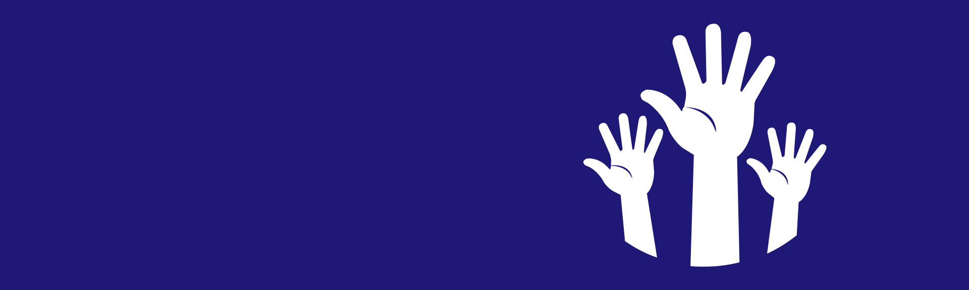 Graphic of raised hands