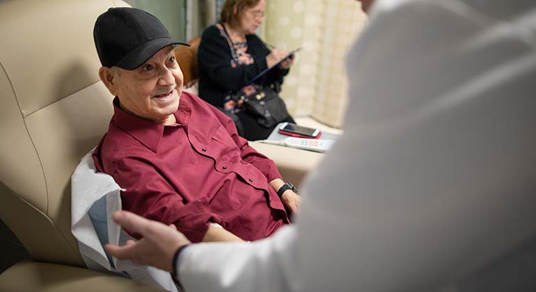 Doctor with patient