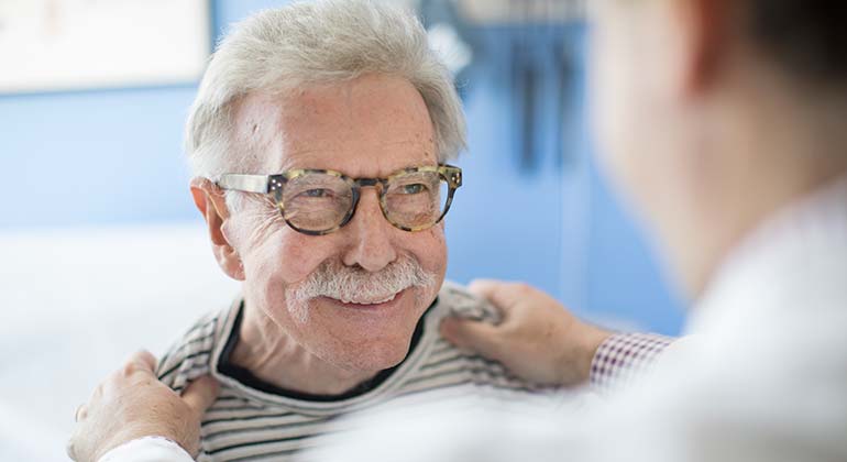 Patient being examined by doctor