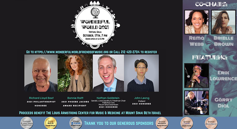 Wonderful World 2021 VIRTUAL Gala on Sunday, Oct 17, 2021 at 7:00 PM