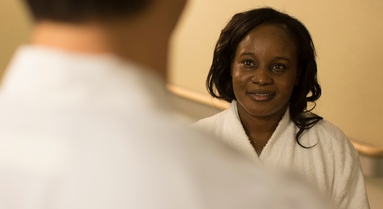 doctor speaking with patient