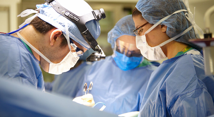 Image of surgical team during procedure