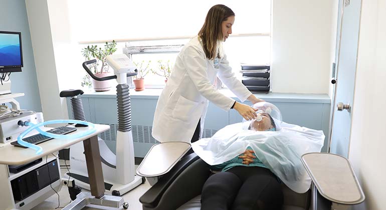 Doctor examining patient