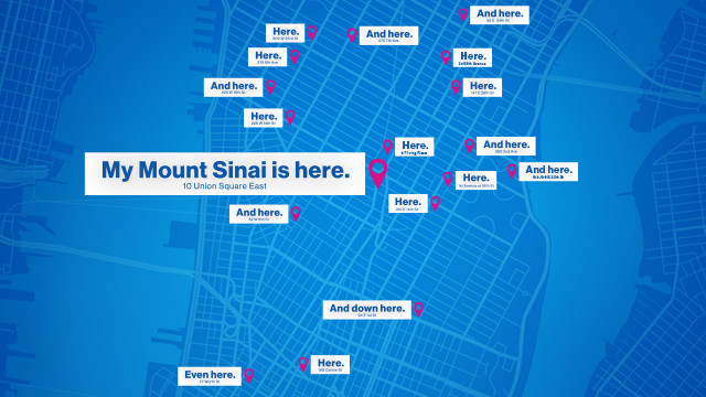 Map of different hospital locations