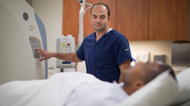 Patient going into MRI