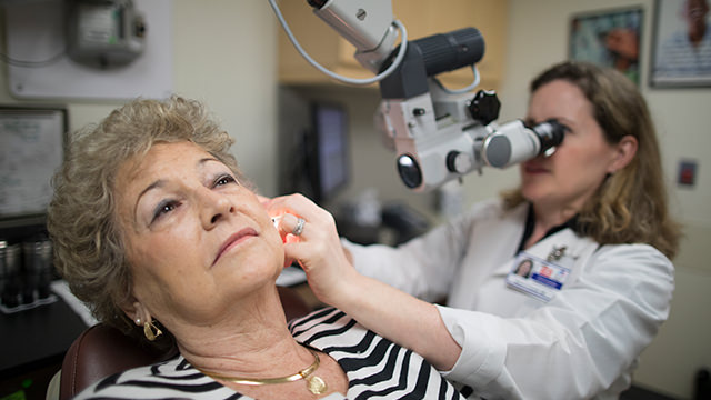 Doctor examining patient