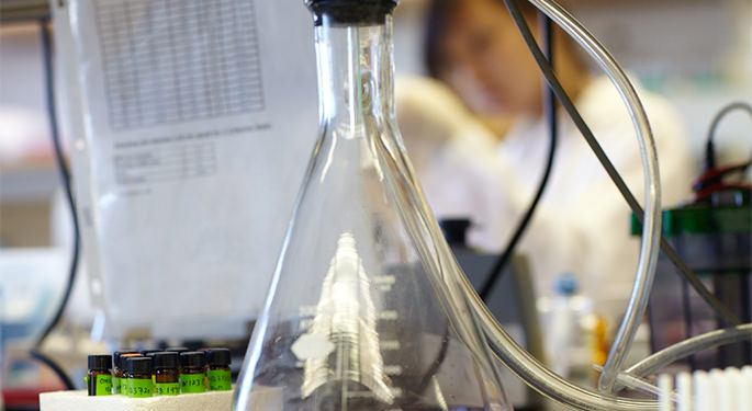 Image of test tubes at the movement disorders lab