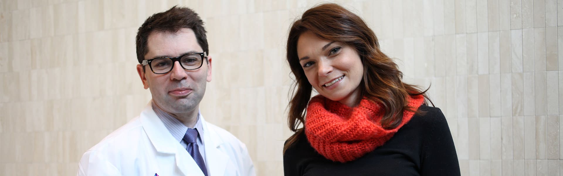 Doctor standing next to patient