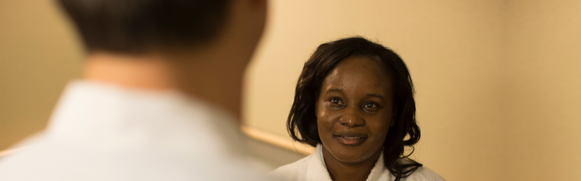 Patient speaking with doctor