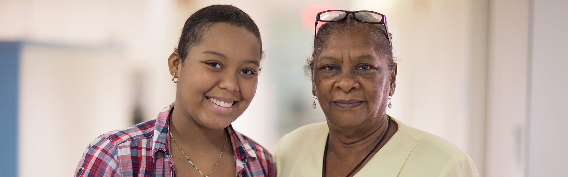 Teenage patient and mother