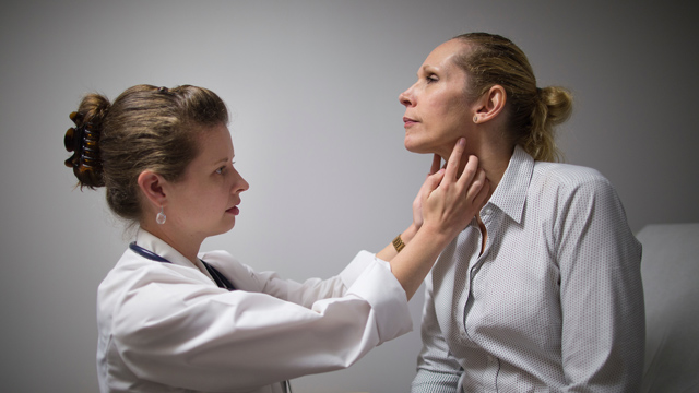 patient being examined by doctor