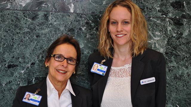 medium shot of 2 women from Language Services 