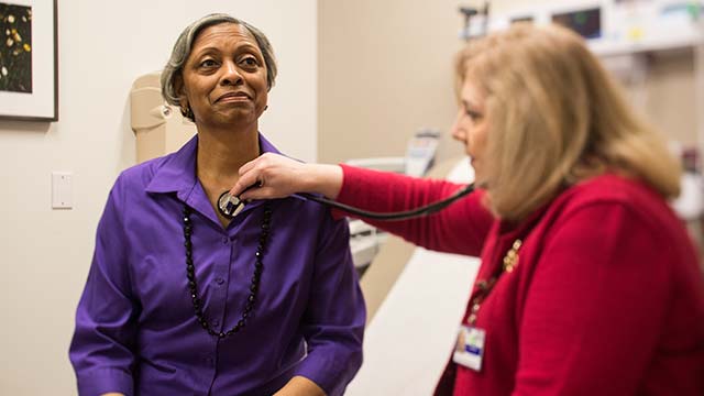 patient being examined by doctor