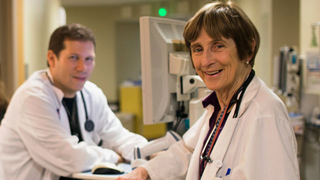 two doctors smiling