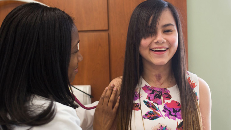 patient being examined by doctor